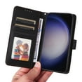 thumbnail image 6 of SaniMore for Samsung Galaxy S23 FE Wallet Case, Detachable Strong Magnetic PU Leather Flip Cover PU Leather with Magnetic Shell Card Slots Cash Pocket Wristlet Strap Full Protective Stand Shell, Black, 6 of 12