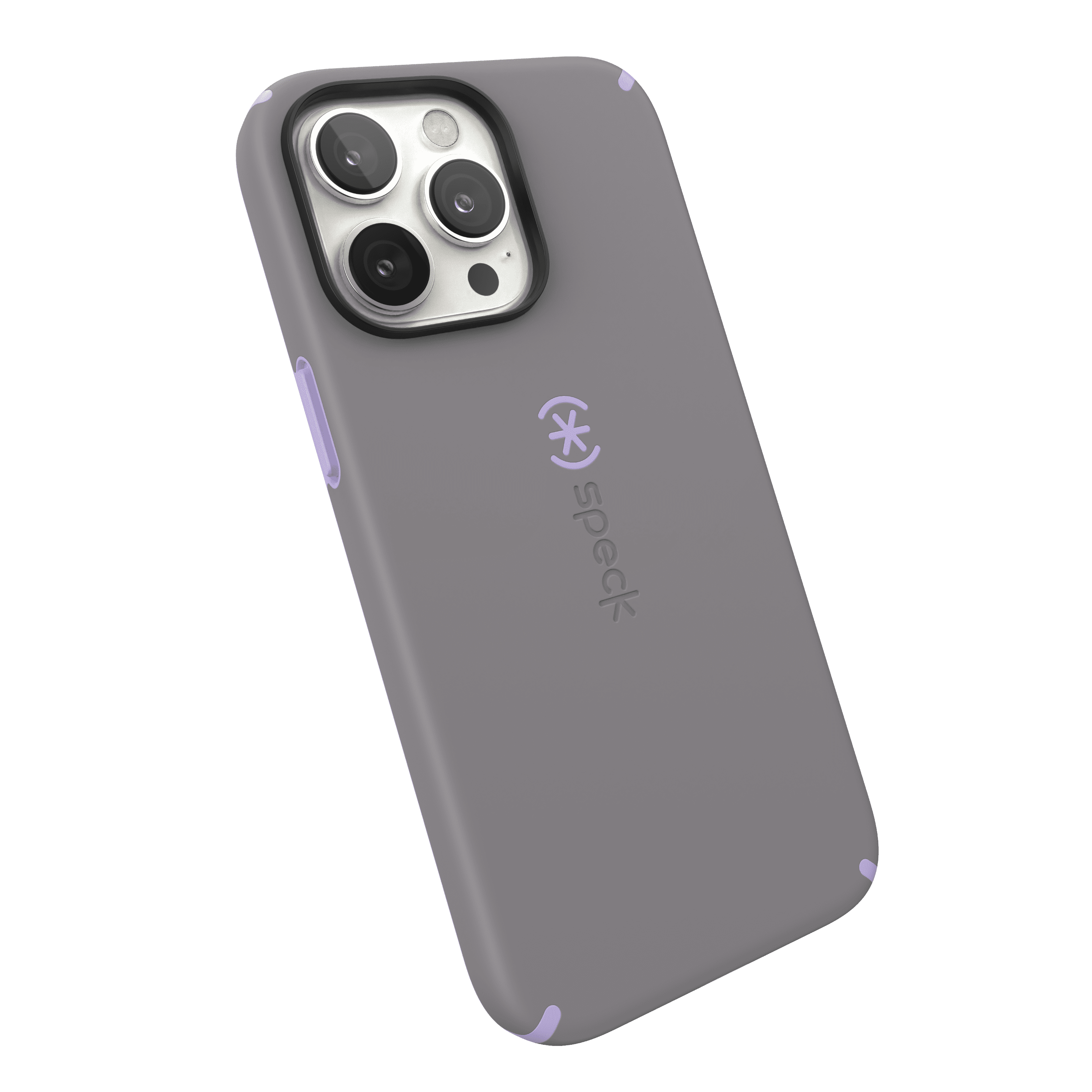 Speck iPhone 14 Pro Max Case - Slim Phone Case, Drop Protection, Scratch Resistant with Soft Touch for 6.7 inch iPhone14 Pro Max Case - Dual Layer Case, Cloudy Grey/Spring Purple CandyShell Pro