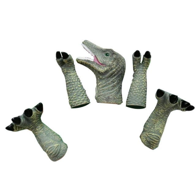 5 marionetas de dedo de dinosaurio, juguetes novedosos, muñecos de dedo, marionetas de mano de animal, regalo para hadrosaurio