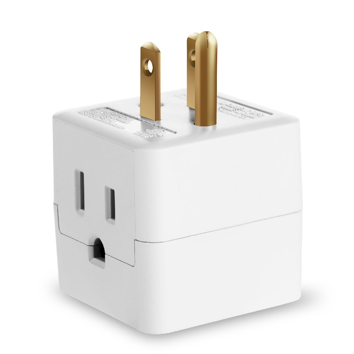 3 Outlet Wall Adapter Tap, Fosmon 3Prong Portable Travel Mini Plug