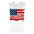 thumbnail image 4 of Mens 4th of July Tank American Flag Tank Top for Men Fourth of July Top Patriotic Tank Top Men Fourth of July Tank Men Leisure Time Fitness Home Wear Pajamas Color Cotton Fashion Printing T-Shirt, 4 of 5