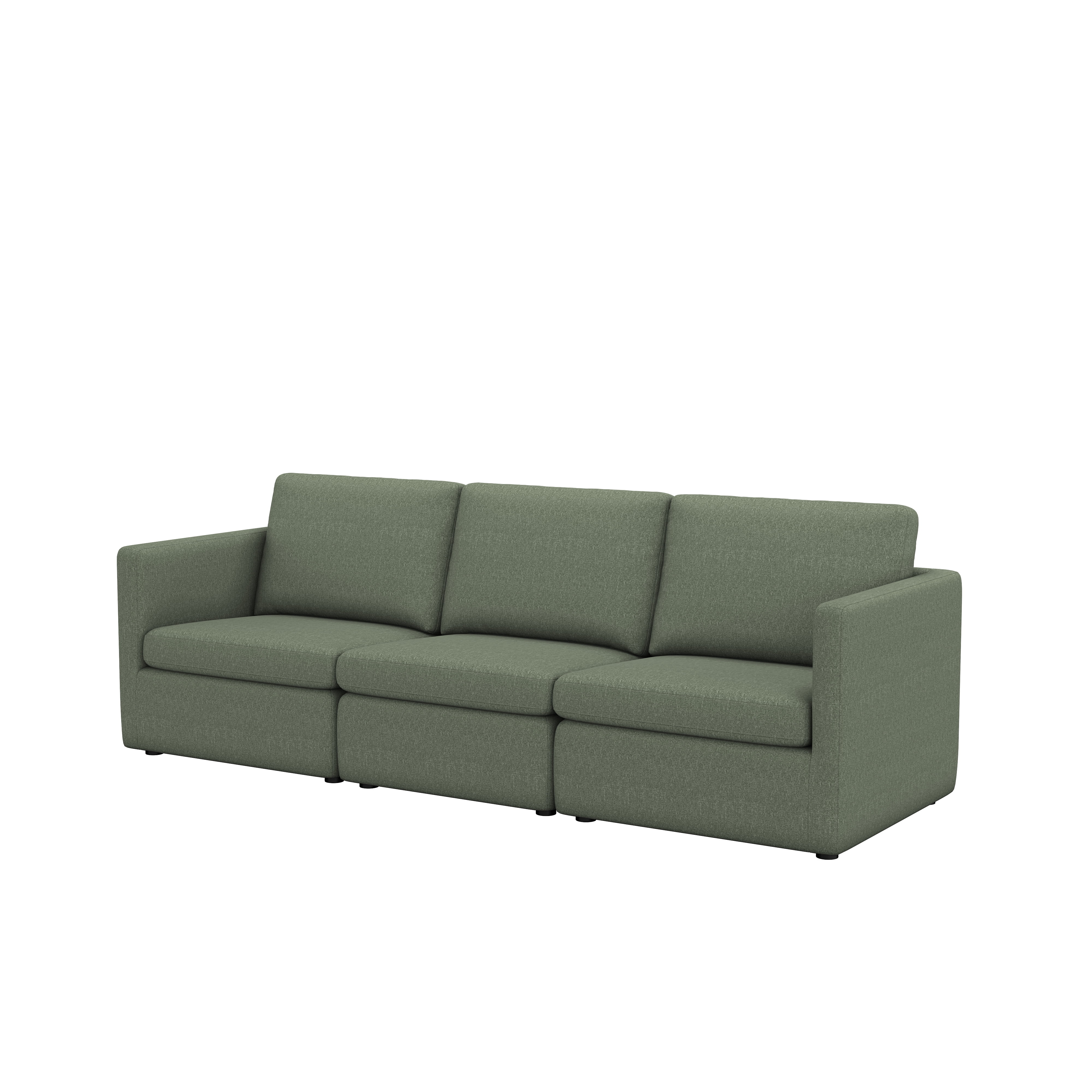 Better Homes & Gardens Modular Sectional Sofa with Storage Ottoman, Olive