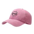 thumbnail image 3 of Peichun Unisex Classic Vintage Washed Heart Hats Summer Soft Top Comfy Breathable Simple Heart Embroidery Casual Baseball Cap for Men Women 2026 Fashionable Accessory Grey One Size, 3 of 6