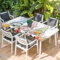thumbnail image 2 of Gnomes Easter Table Cloths for 5 Foot Rectangle Tables, Eucalyptus Spring Floral Weeping Eggs Farmhouse Patio Waterproof Elastic Fitted Tablecloths, Washable Rectangular Table Cover for Camping, 2 of 8