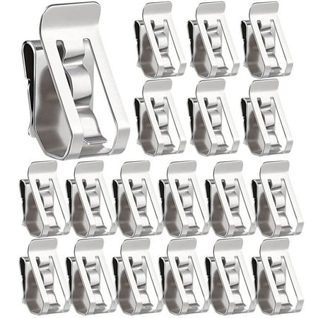 

50pcs Photovoltaic Wire Clamps Solar Panel Cable Clips Solar Panel Wire Clamps (Silver)
