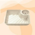 thumbnail image 3 of Dumpling Plate with Dipping Saucer Dish Non-slip Stackable for Snacks Desserts Sushi Tray, 3 of 10