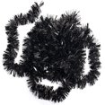 thumbnail image 2 of 98ft Black Tinsel Garland Christmas Foil Tinsel Garland Decoration Metallic Banner Wall Hanging Tinsel Streamers Garland for Christmas Tree Birthday Party Decorations, 2 of 6
