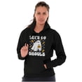 thumbnail image 3 of Cute Halloween Let's Go Ghouls Ghost Women Plus Size Graphic Pullover Hoodie Brisco Brands 3X, 3 of 4