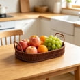 thumbnail image 4 of Woven Storage Basket with Handles — Versatile Plastic Fruit, Snack, and Bathroom Organizer for Home, Kitchen, and Office Decor, 4 of 5