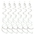 SUSUchens 6Pcs Spiral Pendant Party Streamers Hanging Plastic Streamer