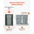 thumbnail image 4 of KFFKFF Kitchen Cabinet Pullout Garbage Bin, 27QTx2 Dual Under Sink Waste Disposal and Recycling Unit, Under Counter Trash Holder, Equipped with Robust Metal Full Slide Mechanism and Handle, 4 of 9