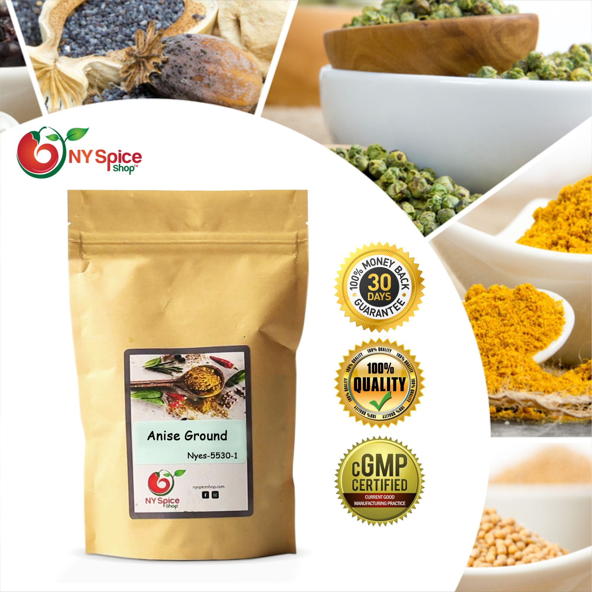 NY Spice Shop Anise Ground - Ground Anise Powder - 5 lbs.