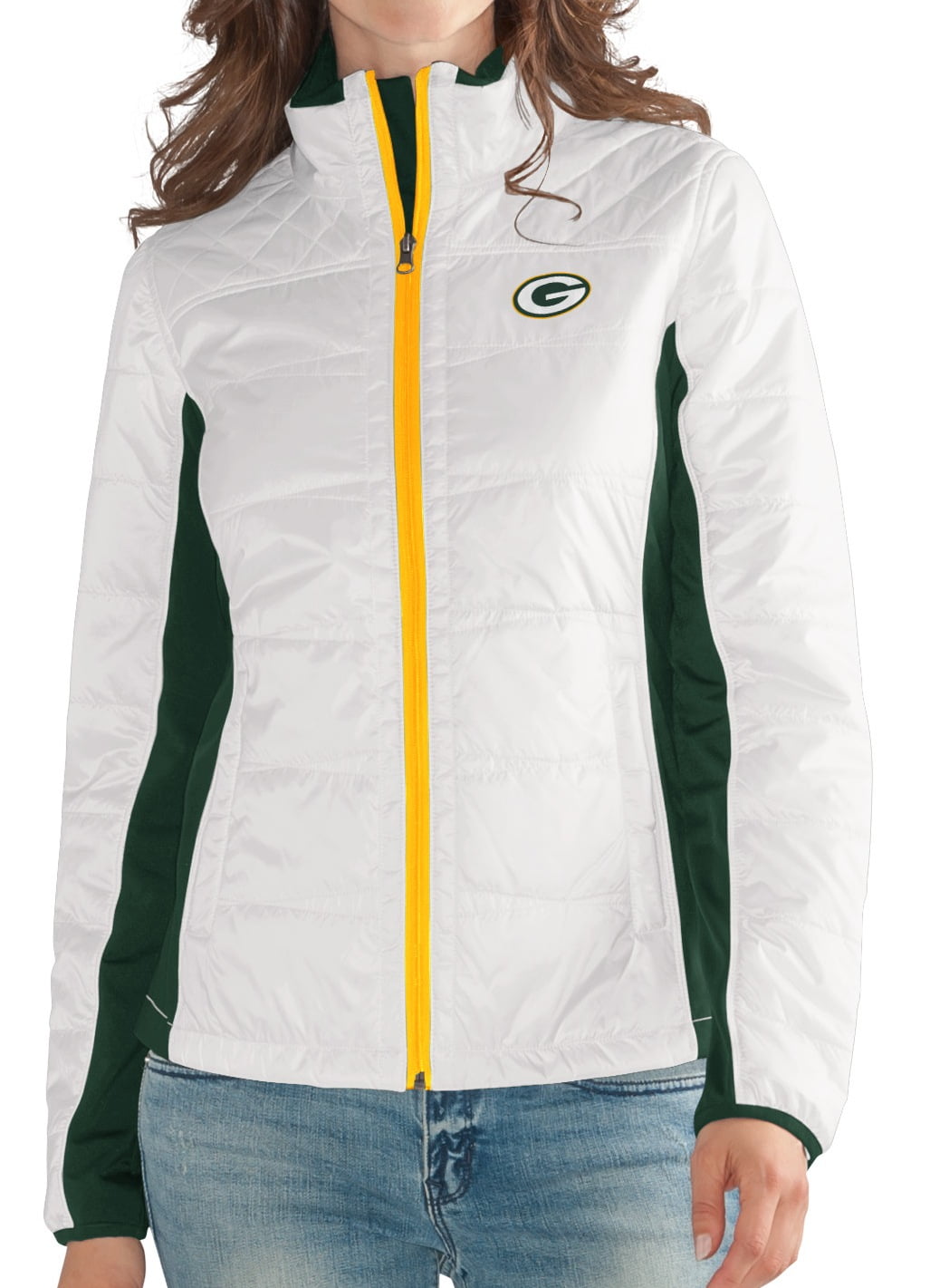 Green Bay Packers Women's NFL G-III "Fullback" Full Zip Quilted Jacket by G-III Sports