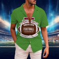 thumbnail image 2 of Camisas De Franela Para Hombre Camiseta de regalo deportiva para al fútbol americano para hombre, camiseta de Rugby Retro deportiva para jugador de Rugby Vintage (Green, XXL), 2 of 3