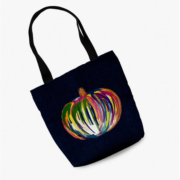 Trick or Treat Colorful Pumpkin Halloween Tote Bag