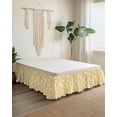thumbnail image 2 of White Yellow Daisy Wrap Around Bed Skirts for Queen Bed 18" Drop,Bed Skirt with Adjustable Elastic Belt Dust Ruffle Bed Valance for Bedroom Hotel Luxury Spring Summer Floral Botanical Bed Frame Cover, 2 of 7