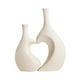 thumbnail image 1 of Juego de jarrones de cerámica, jarrón decorativo, jarrón artificial, porta flores secas, flor Blanco, 1 of 9