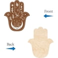 thumbnail image 4 of Hamsa Hand Wall Decor Wooden Wall Art Sign Sacred Laser Cut Sculpture Hanging Zen Witch Decor Spiritual Symbol for Home Office Yoga Studio Housewarming Gift Decoration 10 x 12 Inch(Brown), 4 of 7