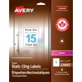 thumbnail image 1 of Avery Printable Repositionable Clear Static Cling Labels, 8.5" x 11" Rectangle Labels, Wall/Glass D, 1 of 4