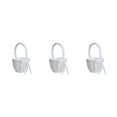 thumbnail image 2 of Injueey Flower Basket Handle Satin Lightweight Durable Wedding Holder Rustic Accessory Tear  Ornaments Resistant Anniversary Soft Type1, 2 of 6