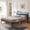 Black+Brown + Metal + Full, variant on Arising Asia Twin Size Metal Platform Bed Frame with Wooden Headboard and Footboard with USB LINER, No Box Spring Needed, Under Bed Storage, Easy Assemble
