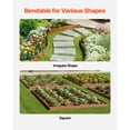 thumbnail image 3 of KFFKFF Durable Metal Garden Border, Set of 10, 40 x 4.5 inches, Weatherproof and Pre-Oxidized Landscape Divider, Flexible Lawn Separator, Robust Edging for Flower Beds, Yard, and Pathways, 3 of 9