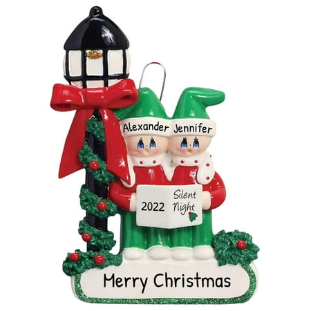 

Sukalun Christmas Tree Pendant Resin | Family Under Street Lights Personalized Ornament | Blessing Christmas Tree Ornaments Novelty Home Decor Free Personalization