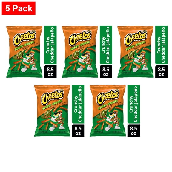 Cheetos Crunchy Cheddar Jalapeno Chips 8.5 oz - 5 Pack