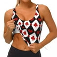 thumbnail image 5 of Women Sexy Sports Vest Poker Cards Symbols Female Streetwear Sport Lingerie Tee Crop Top, 5 of 7