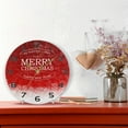 thumbnail image 6 of GZHJMY Merry Christmas Wall Clock, Silent Non Ticking Battery Operated Creative Decorative Round PVC Clock for Kitchen, Living Room, Bathroom, Home School Office Decor, 10 Inch, 6 of 7