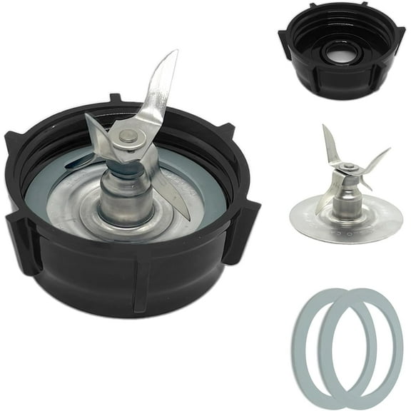 for Oster Blender Replacement Parts Blender Ice Crusher Blade with Jar Base Cap and Two Rubber O Ring Sealing Ring Gasket, Compatible with Oster Osterizer Blenders Accessories