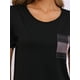 thumbnail image 5 of Pijamas de Loungewear de Cuadros para Mujeres INSPIRE CHIC, Ropa de Dormir Suave de Manga Corta con Pantalones, 5 of 5