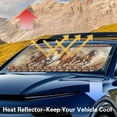 thumbnail image 5 of Jeiento Horse Aztec Car Sun Shade for Windshield Foldable Sunshade Front Window Cover Sun Visor Heat and UV Rays That Keeps Vehicle Cool Universal Vehicle Accessories, 5 of 7