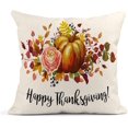 thumbnail image 3 of EREHome Set of 4 Pillow Cases Happy Thanksgiving Lettering Celebration on for Badge Autumn Text Watercolor Throw Pillowcase Cover Cushion Case Home Decor 20x20 inch, 3 of 5