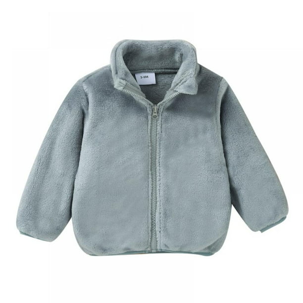 Infant Baby Boys Fuzzy Fleece Jacket Full-Zip Polar Winter Warm Coats Faux Fur Outwear - Walmart.com
