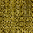 thumbnail image 1 of Ahgly Company Machine Washable Indoor Square Abstract Yellow Modern Area Rugs, 3' Square, 1 of 4
