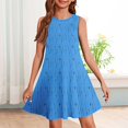 thumbnail image 2 of Girls 2025 Summer Dresses Sleeveless A-Line Casual Dress Lightweight Comfortable Summer Dress with Floral Print ,Sie:140, 2 of 7