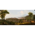 thumbnail image 2 of Alois von Saar 24x13 Black Ornate Framed Double Matted Museum Art Print Titled: Southern Port City (1831), 2 of 5