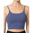 thumbnail image 3 of Women Summer Tops Fashion Women Sleeveless Casual Vest Ladies Chest pad movement Short Tank Tops with 6 Body Top Camisole with Bra Sequin Top Dip Runaways Boy Girl Sock Cardigan Set Dark Blue 2XL, 3 of 5