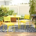thumbnail image 2 of Novogratz Poolside Gossip, June Outdoor/Indoor Stacking Dining Chairs, 2-Pack, Yellow, 2 of 6