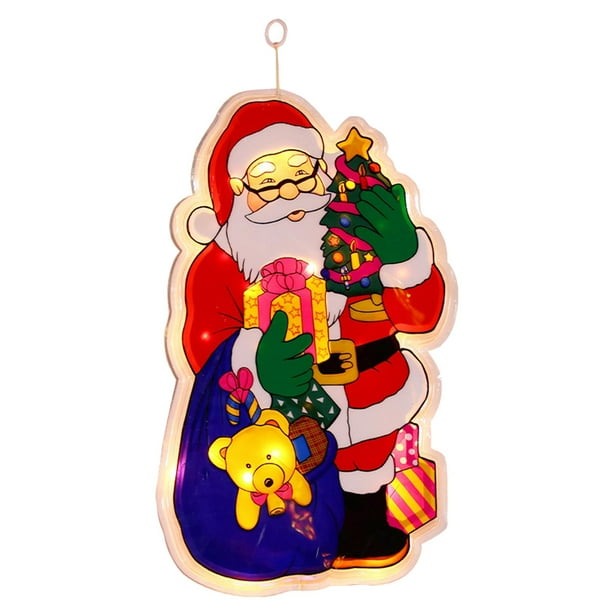Lámpara de cadena de lámpara de Navidad LED, luces decorativas con pilas, regalos de año de nuevo para exteriores, , adornos para 42x24cm árbol