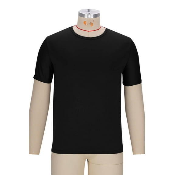 Felirenzacia Men’s Short Sleeve Plus Size Quick Dry Active Crew Neck T Shirt Athletic Running Gym Workout Tee Tops