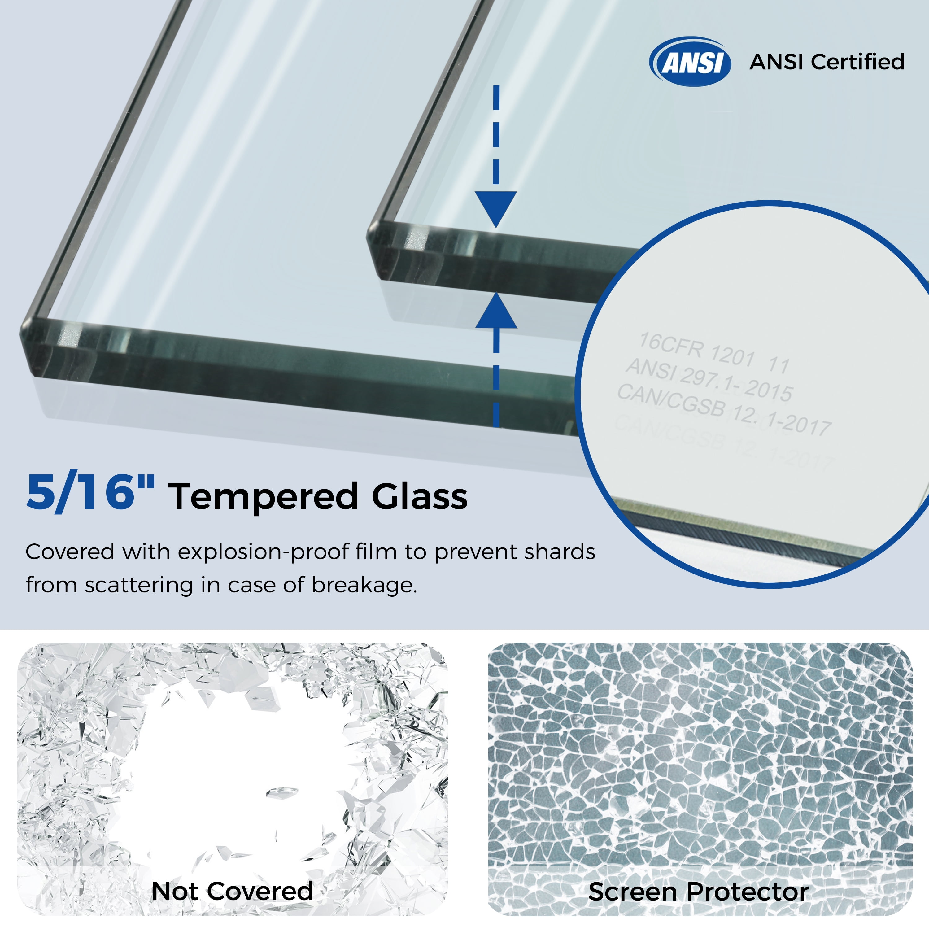 DELAVIN 56-60.in W x 75.in H Frameless Shower Door, Clear Tempered Glass, Stainless Steel Frame, Matte Black