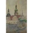 thumbnail image 2 of Cass Gilbert 13x18 Black Ornate Wood Framed Double Matted Museum Art Print Titled - The Zwinger Towers, Dresden (1898), 2 of 5