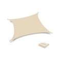 thumbnail image 1 of Patio Decking 2x2M Sun Shade Sail UV Protection Waterproof Fabric Weather Resistant For Decks Pools, Creamy-White, 1 of 5