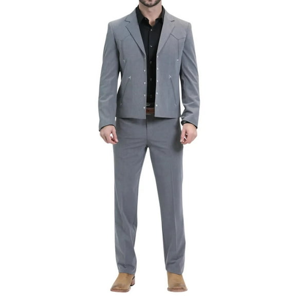 Men's Grey Western Suit Set