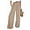 Taupe, variant on Wide Leg Pants for Women High Wasited Baggy Palazzo Pants Casual Pull On Bell Bottom Smocked Elastic Waist Pants