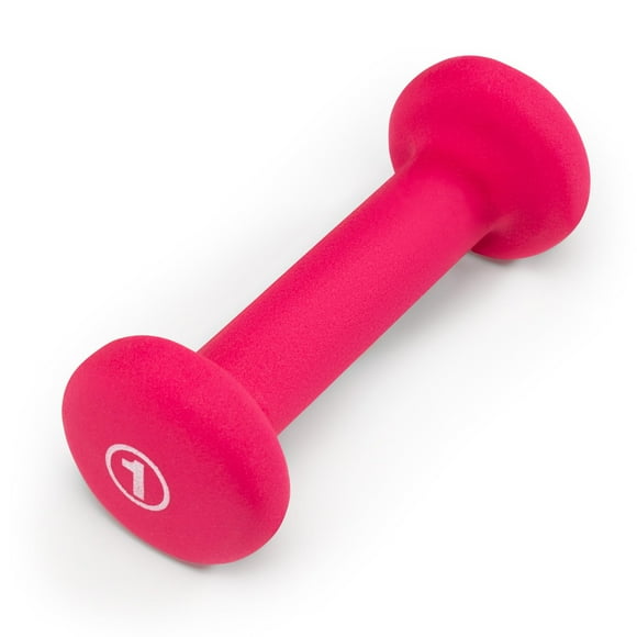Marcy Neoprene Dumbbell, Single Piece, 1-lb, Fuchsia