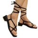 thumbnail image 4 of Sandalias de verano para mujer, chanclas de tacón grueso con cabeza cuadrada, zapatos informales con correa para la playa para mujer Wmkox8yii  nm11296, 4 of 9