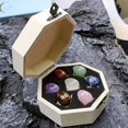 thumbnail image 4 of 7 Pcs Forme d'Œuf Rond en Cristal Porte-Bonheur Collectionneurs Spirituels Boîte en Bois Octogonale, 4 of 8